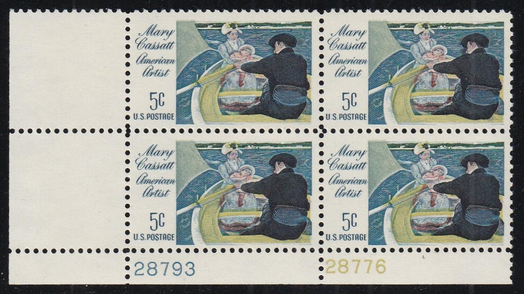 # 1322 (1966) Cassatt, Not tagged - PB, LL #28776/28793, MNH