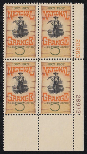 # 1323 (1967) National Grange - PB, LR #28963/28972, MNH