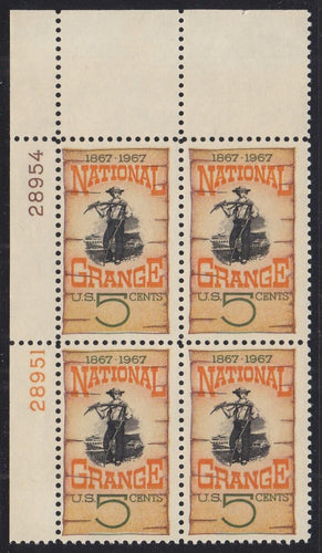 # 1323 (1967) National Grange - PB, UL #28951/28954, MNH