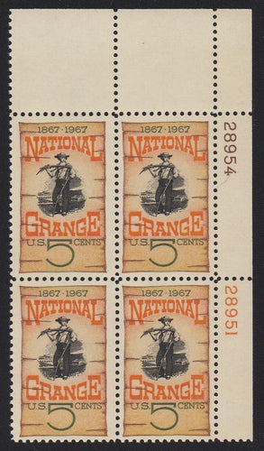 # 1323 (1967) National Grange - PB, UR #28951/28954, MNH