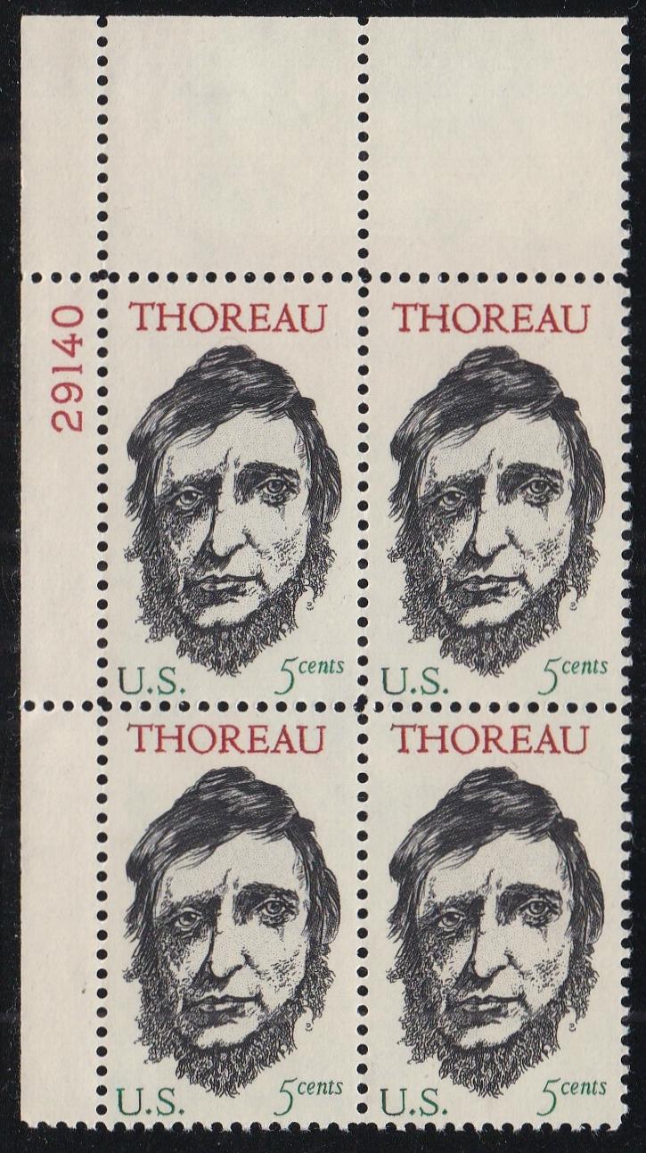 # 1327 (1967) Thoreau - PB, UL #29140, MNH