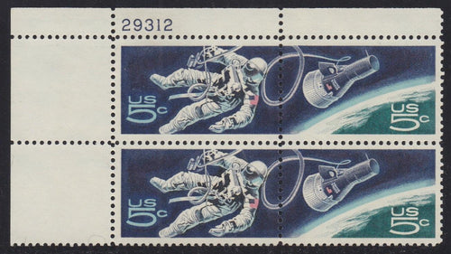 # 1331-32 (1967) Gemini - PB, UL #29312, MNH