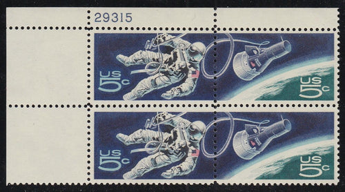 # 1331-32 (1967) Gemini - PB, UL #29315, MNH