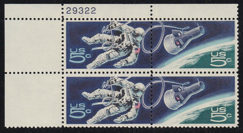 # 1331-32 (1967) Gemini - PB, UL #29322, MNH