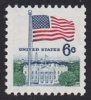 1338D (1970) Flag Over White House - Sgl, MNH