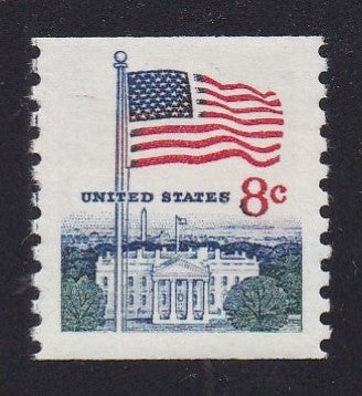# 1338G (1971) Flag over White House, Tagged - Coil sgl, XF MNH