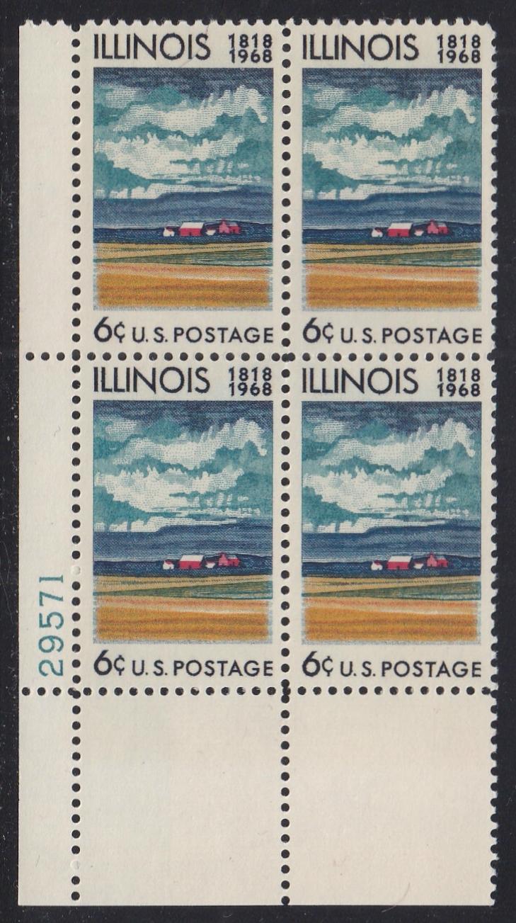 # 1339 (1968) Illinois - PB, LL #29571, MNH