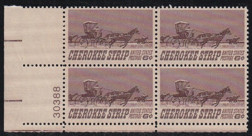 # 1360 (1968) Cherokee Strip - PB, LL #30388, MNH