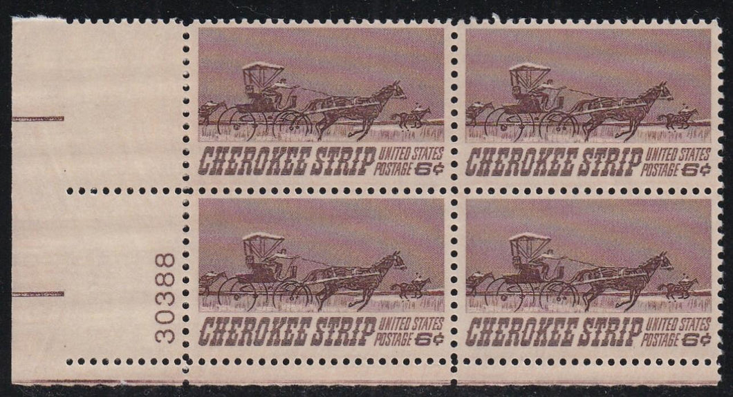 # 1360 (1968) Cherokee Strip - PB, LL #30388, MNH