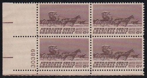 # 1360 (1968) Cherokee Strip - PB, LL #30389, MNH