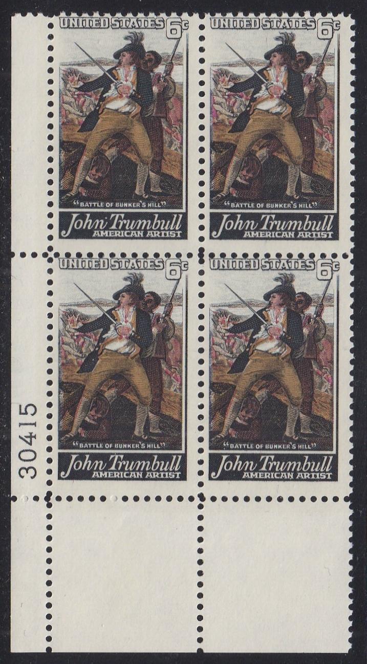 # 1361 (1968) Trumbull - PB, LL #30415, F MNH