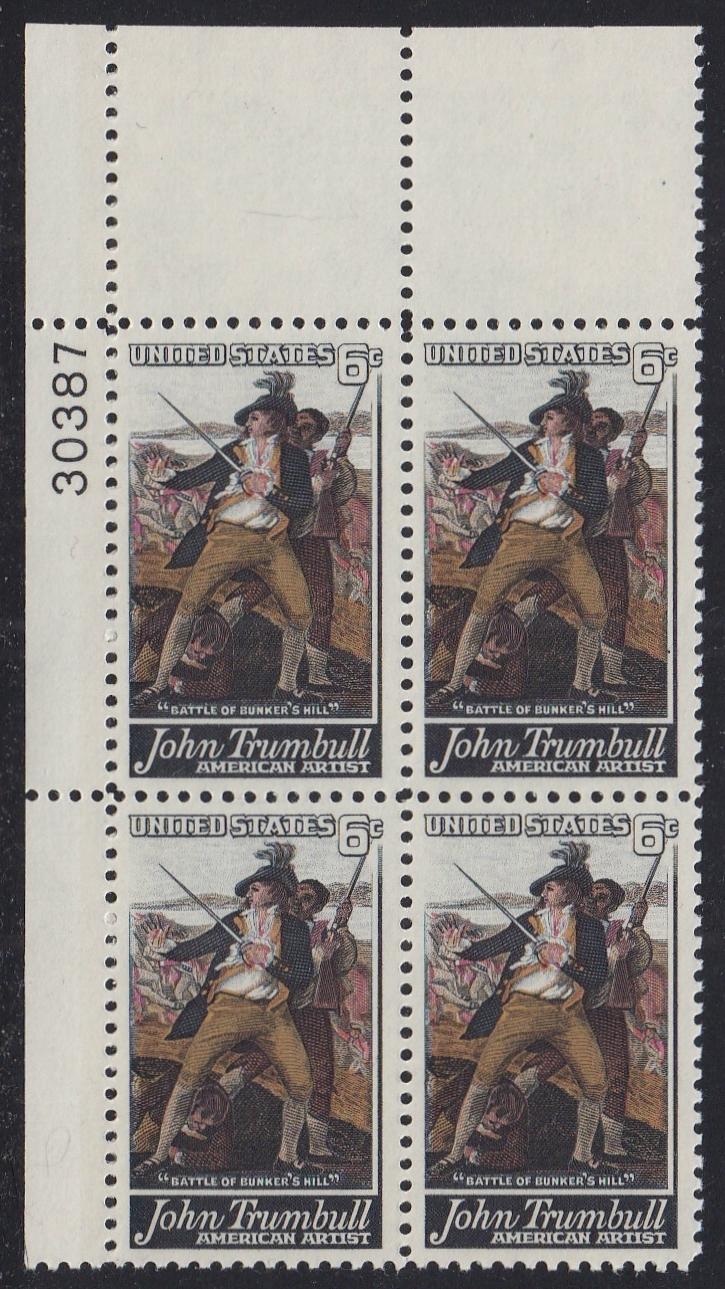 # 1361 (1968) Trumbull - PB, UL #30387, MNH