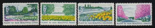 # 1365-68 (1969) Beautification - Sgls, Set/4, MNH