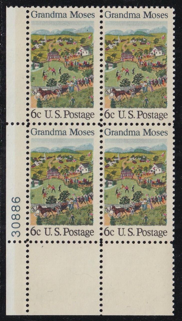 # 1370 (1969) Grandma Moses - PB, LL #30886, MNH