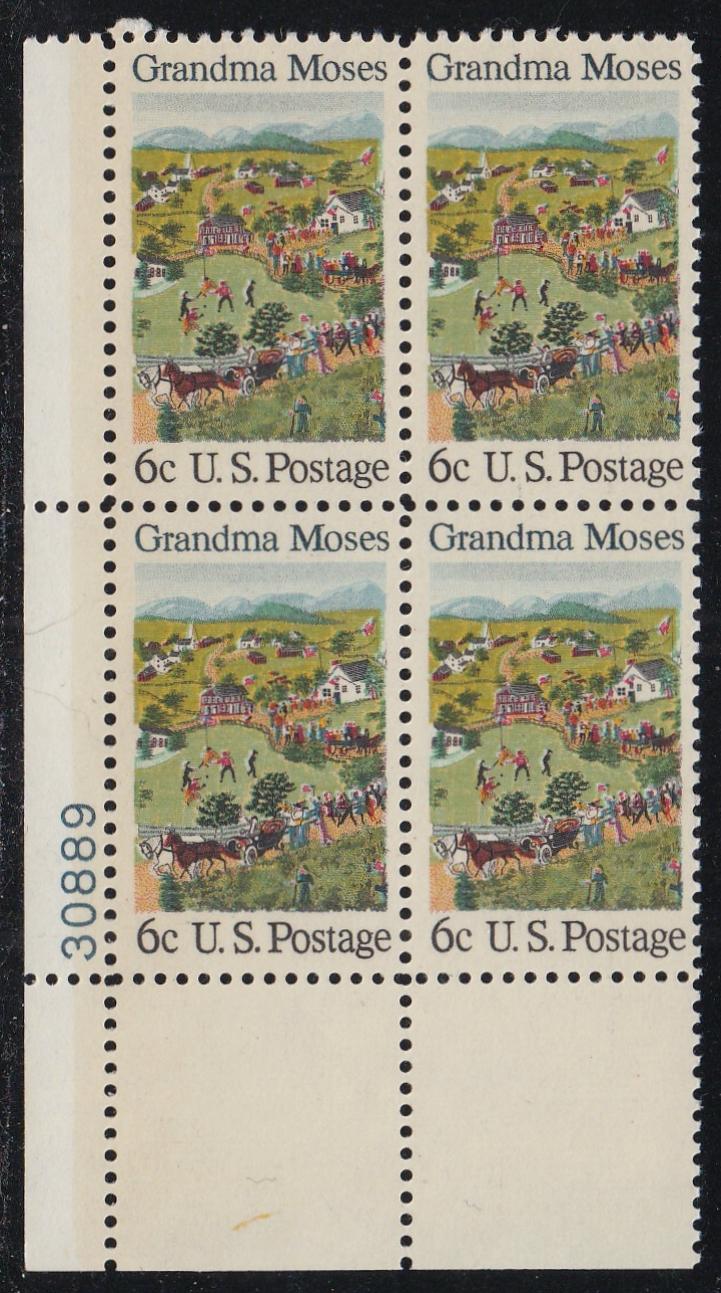 # 1370 (1969) Grandma Moses - PB, LL #30889, MNH