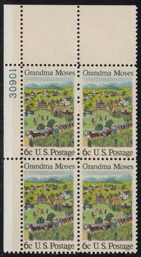 # 1370 (1969) Grandma Moses - PB, UL #30901, MNH