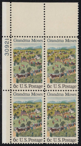 # 1370 (1969) Grandma Moses - PB, UL #30921, MNH
