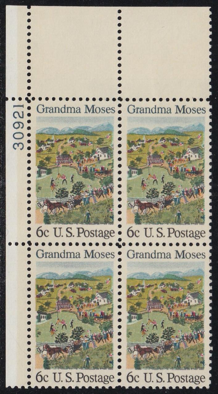 # 1370 (1969) Grandma Moses - PB, UL #30921, MNH