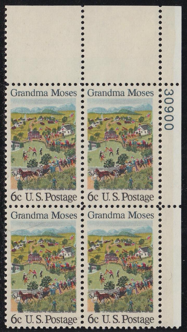 # 1370 (1969) Grandma Moses - PB, UR #30900, MNH