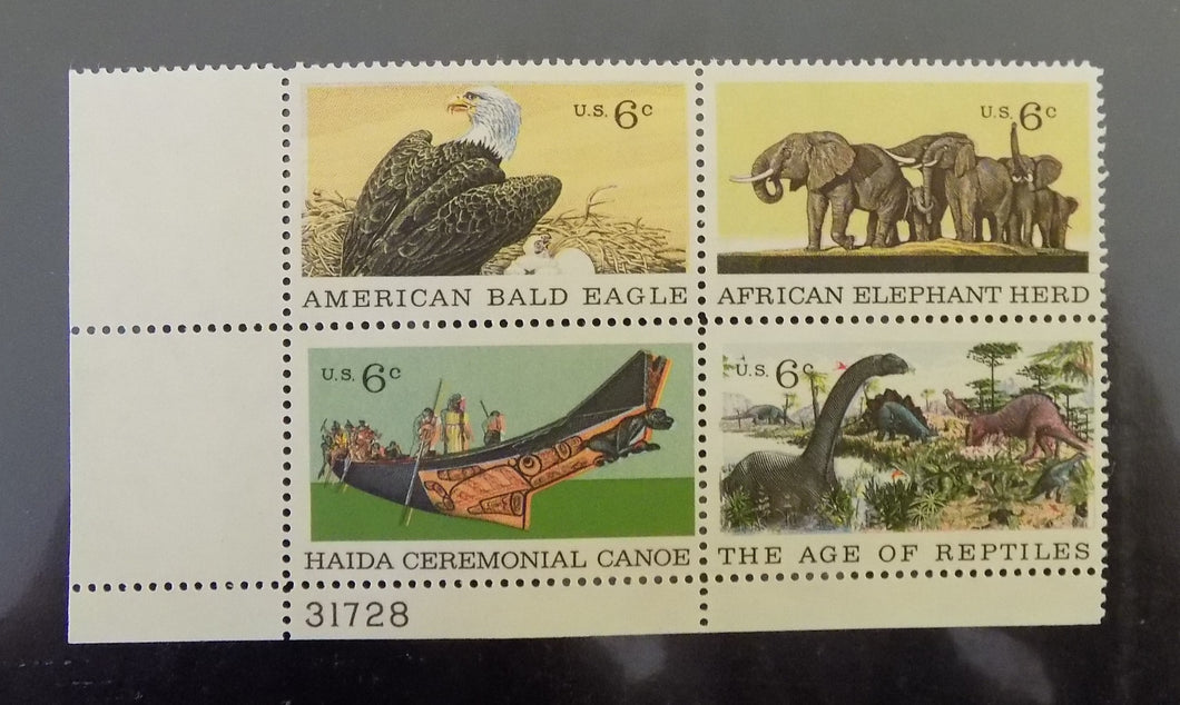 # 1387-90 (1970) Natural History - PB, LL #31728, MNH