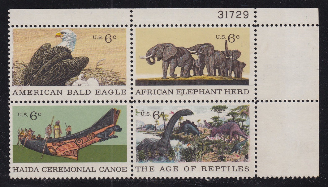 # 1387-90 (1970) Natural History - PB, UR #31729, MNH