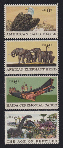 # 1387-90 (1970) Natural History - Sgls, Set/4, MNH
