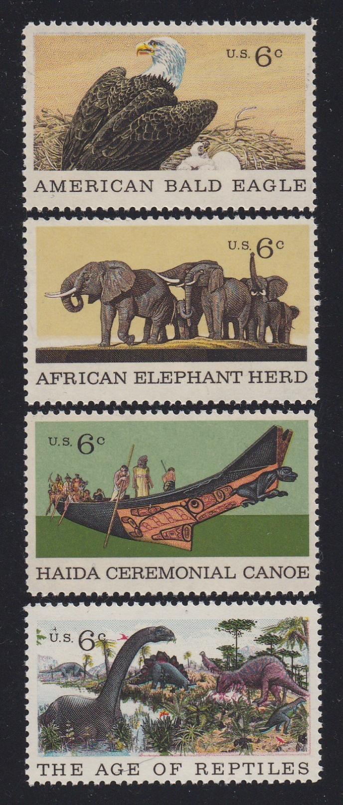 # 1387-90 (1970) Natural History - Sgls, Set/4, MNH
