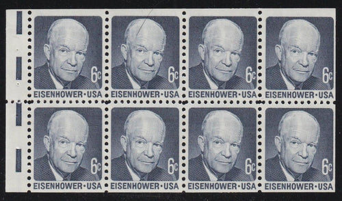 # 1393a (1970) Eisenhower, DG, V EE - Bklt pane, VF MNH [1]