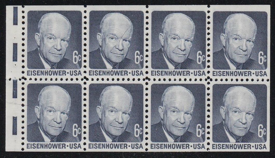 # 1393a (1970) Eisenhower, DG, V EE - Bklt pane, VF MNH [2]
