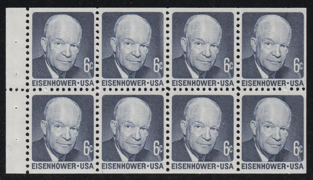 # 1393a (1970) Eisenhower, DG - Bklt pane, VF MNH [2]