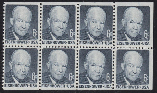 # 1393a (1970) Eisenhower, SG - Bklt pane, FVF MNH [1]
