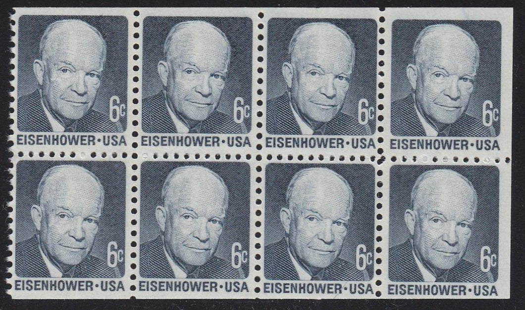 # 1393a (1970) Eisenhower, SG - Bklt pane, FVF MNH [1]