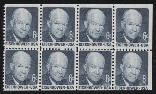# 1393a (1970) Eisenhower, SG - Bklt pane, F MNH [1]