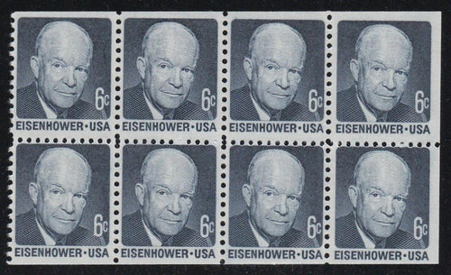 # 1393a (1970) Eisenhower, SG - Bklt pane, F MNH [2]