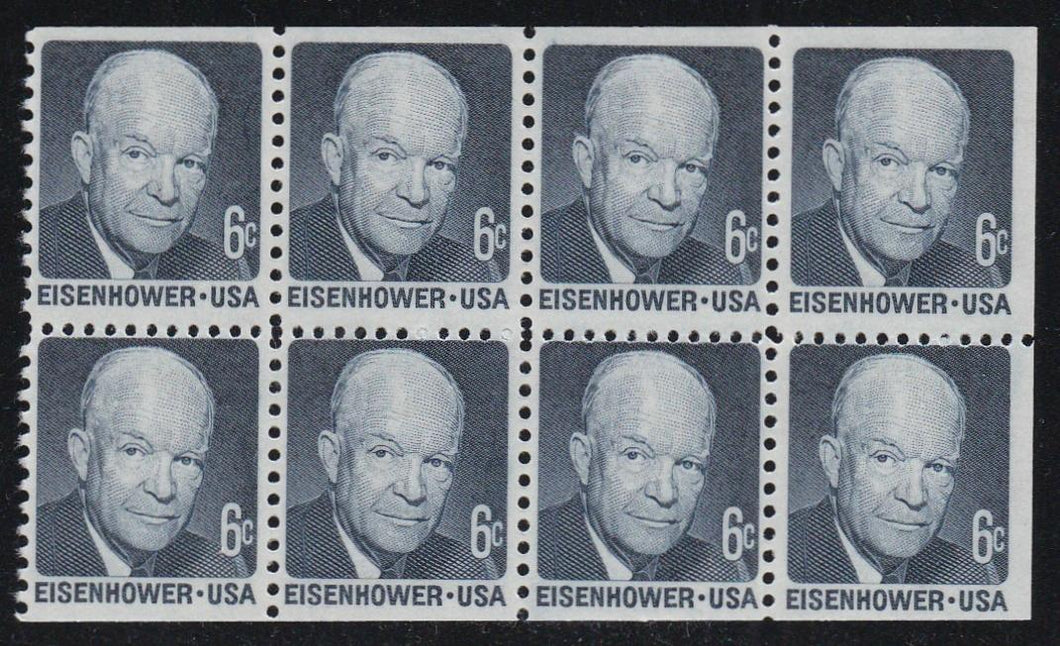 # 1393a (1970) Eisenhower, SG - Bklt pane, F MNH [2]