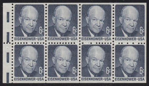 # 1393a (1970) Eisenhower, SG, V EE - Bklt pane, VF MNH