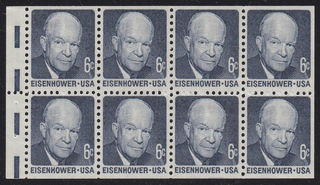 # 1393a (1970) Eisenhower, SG, V EE - Bklt pane, VF MNH