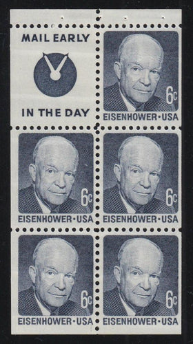 # 1393b (1970) Eisenhower, SG, S4 - Bklt pane, VF MNH [2]