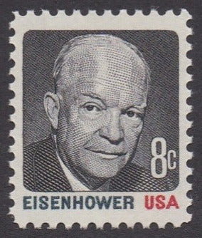 # 1394 (1971) Eisenhower, Tagged - Sgl, XF MNH