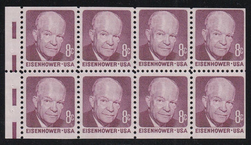 # 1395a (1971) Eisenhower, SG, V EE - Bklt pane, VF/XF MNH