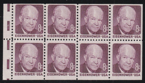 # 1395a (1971) Eisenhower, SG, V EE - Bklt pane, VF MNH [2]