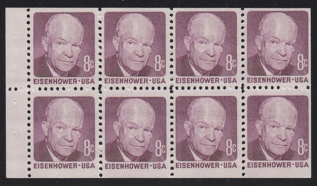 # 1395a (1971) Eisenhower, SG - Bklt pane, VF MNH [3]
