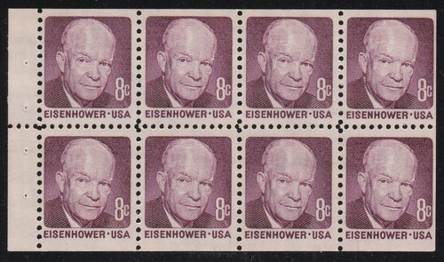 # 1395a (1971) Eisenhower, SG - Bklt pane, XF MNH