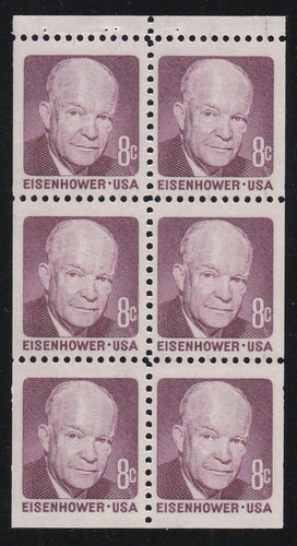 # 1395b (1971) Eisenhower, SG - Bklt pane, VF MNH [1]