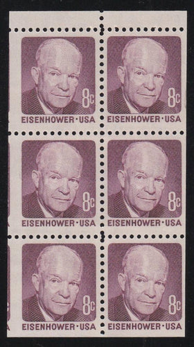 # 1395b (1971) Eisenhower, SG - Bklt pane, VF MNH [2]