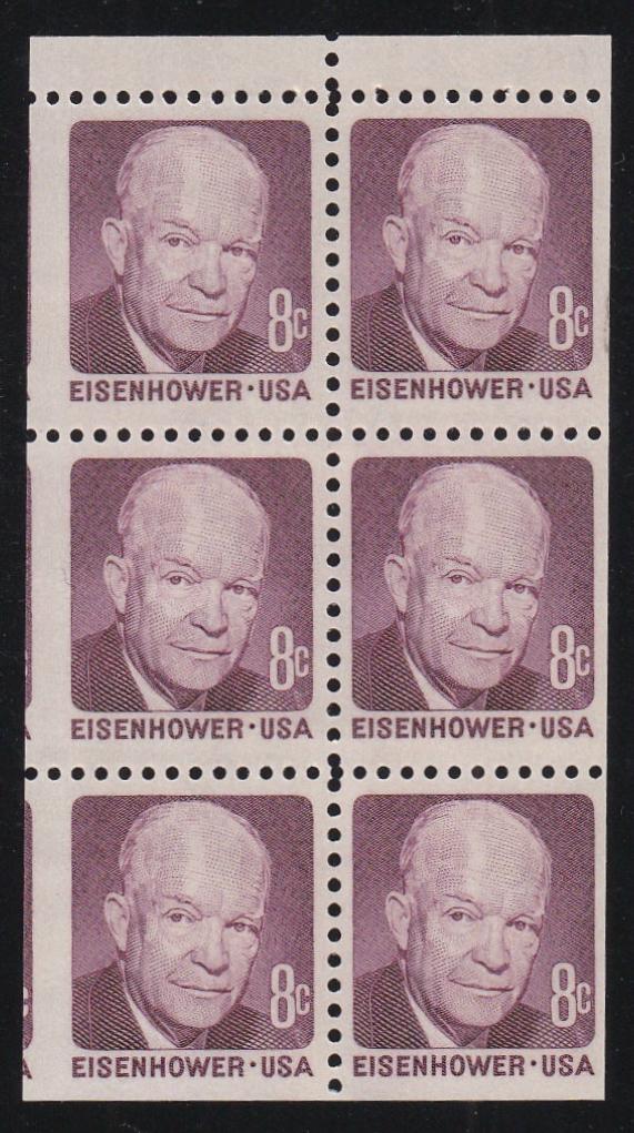 # 1395b (1971) Eisenhower, SG - Bklt pane, VF MNH [2]