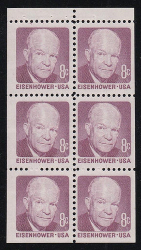 # 1395b (1971) Eisenhower, SG - Bklt pane, VF MNH [3]