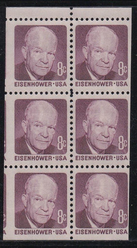 # 1395b (1971) Eisenhower, SG - Bklt pane, VF MNH [4]