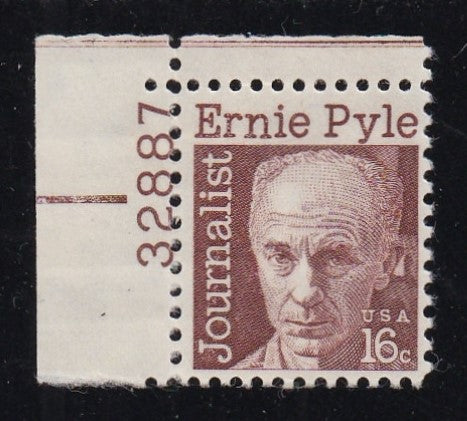 # 1398 (1971) Pyle, Tagged - Plt sgl, UL #32887, MNH