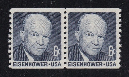 # 1401 (1970) Eisenhower, Tagged, SG - Coil pr, MNH